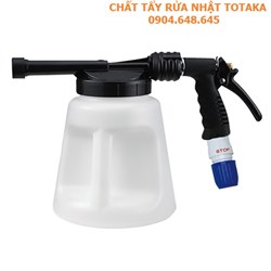 Bình nhựa phun xịt tự động trắng nắp đen